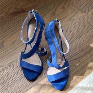 BCBGeneration Royal Blue Suede Strappy Heels